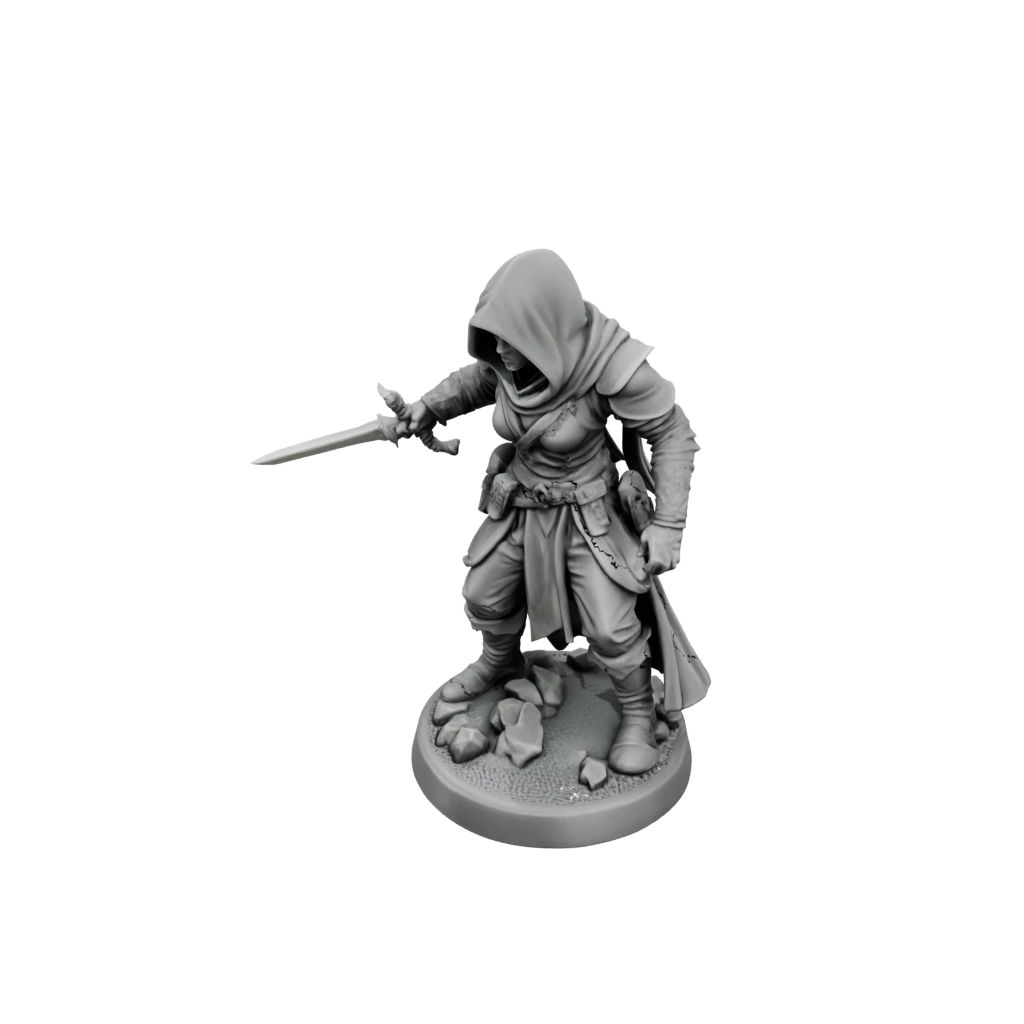 Mini Hooded Rogue With Daggers