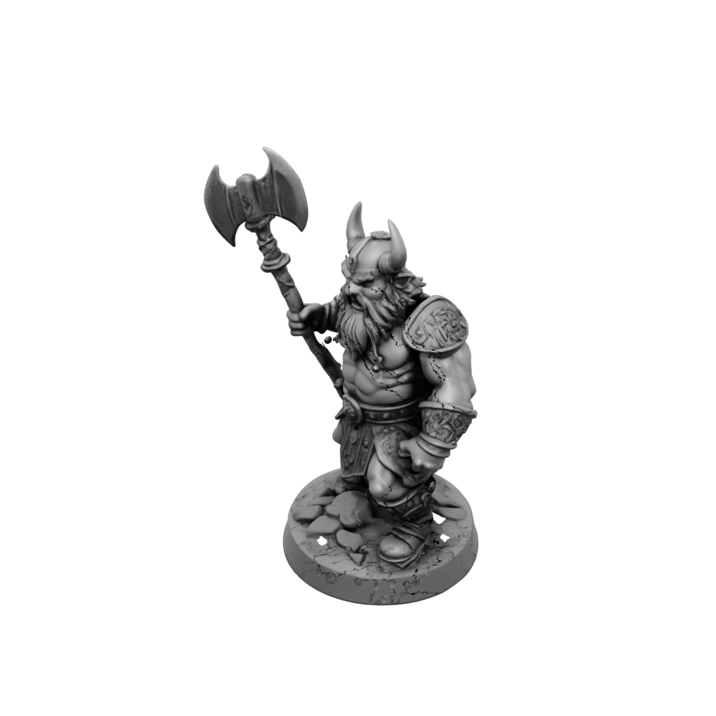 Mini Dwarf Warrior With Battleaxe