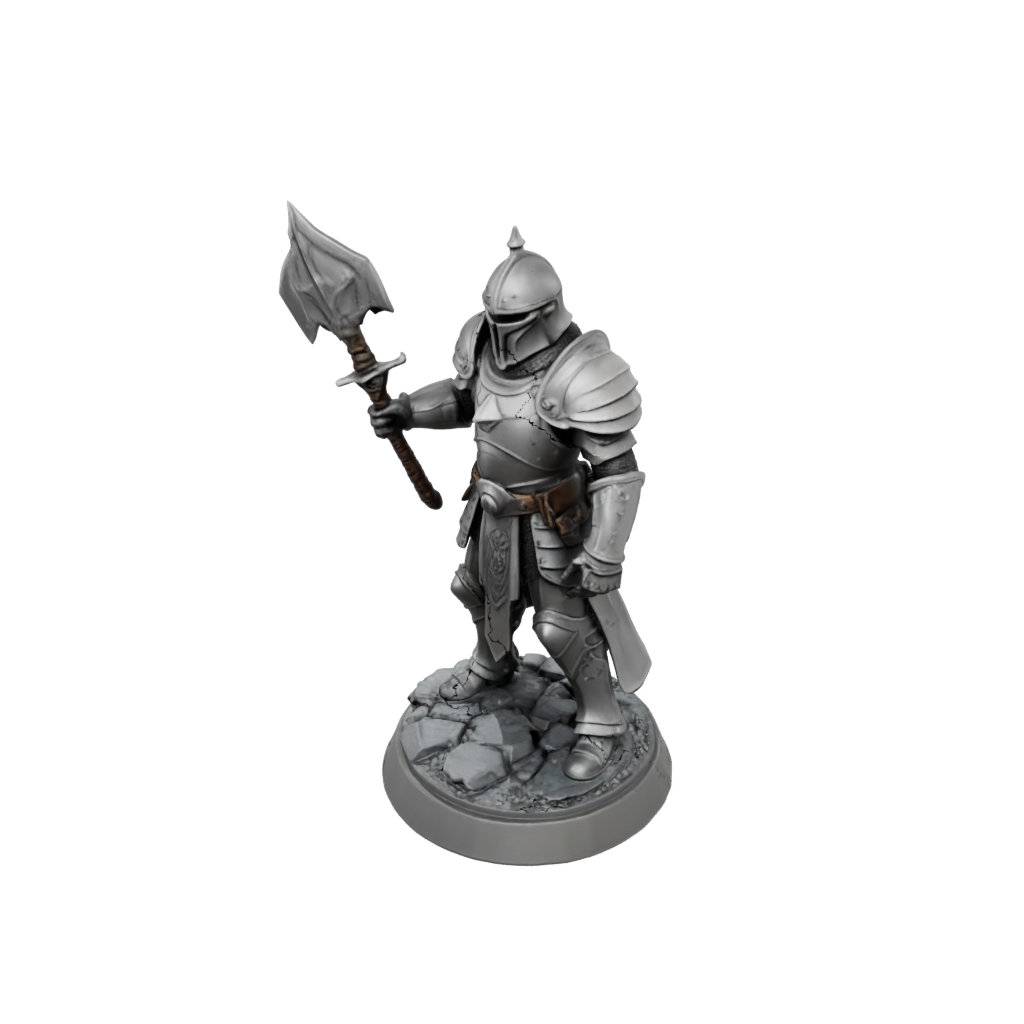 Mini Armored Paladin With War Maul