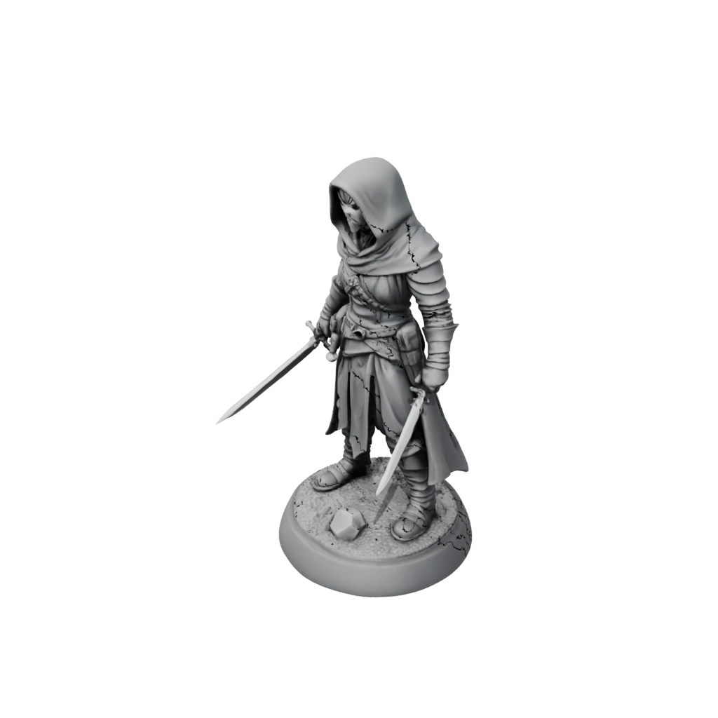 Mini Hooded Rogue With Daggers