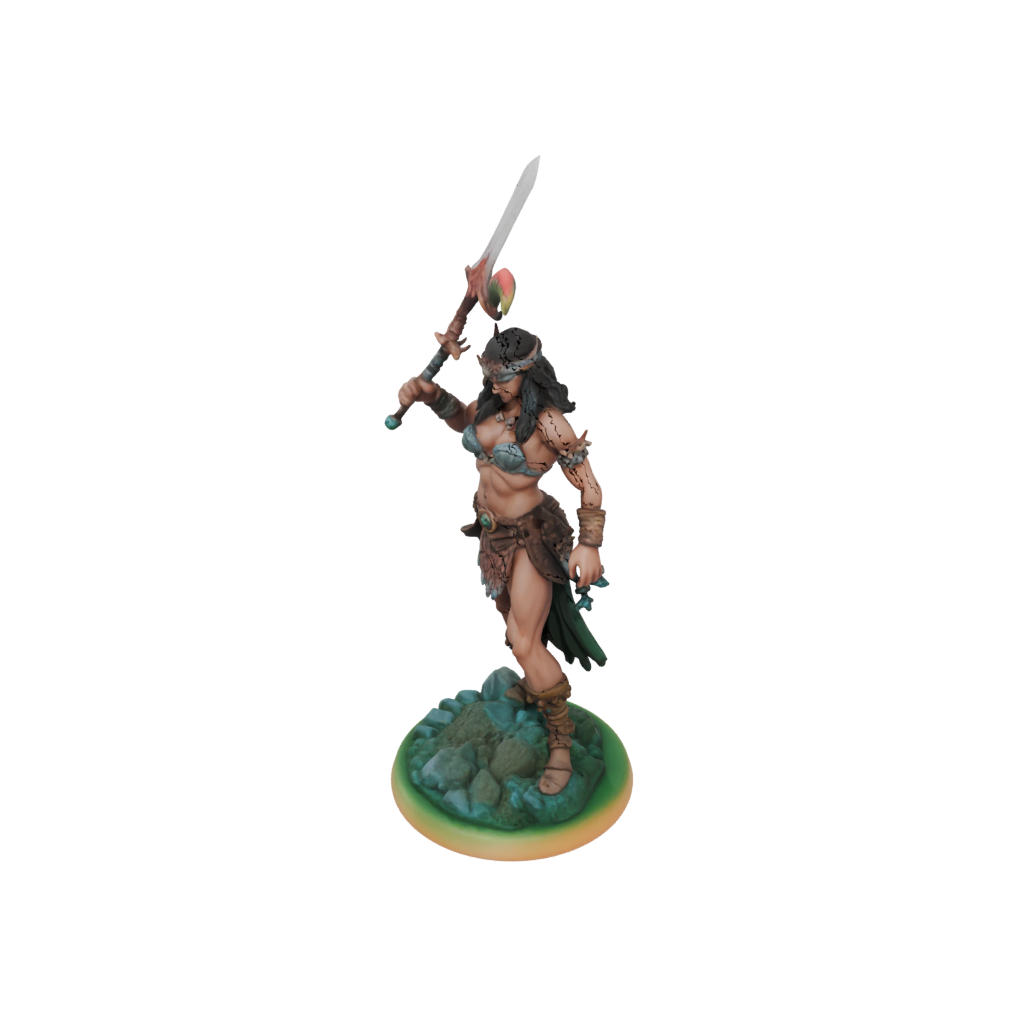 Neon Barbarian With Greatsword