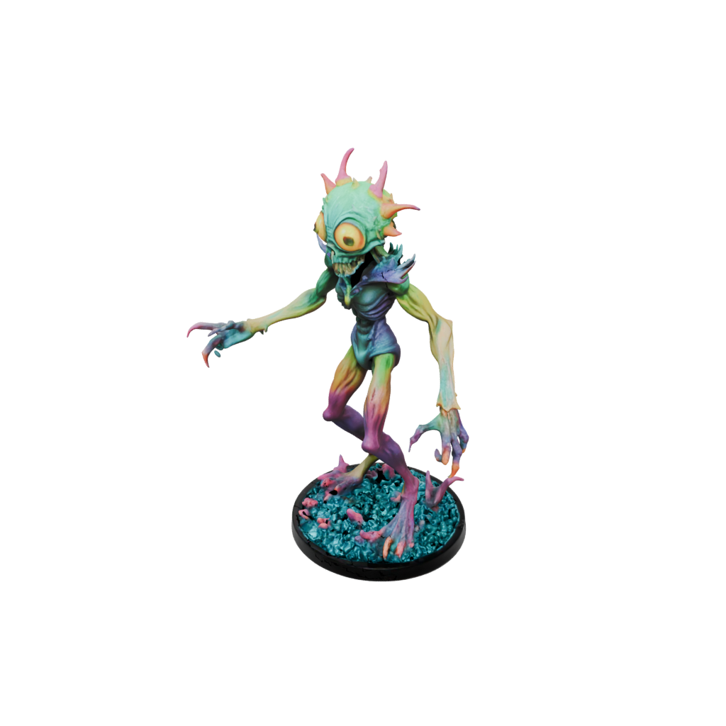 Neon Beholder-Style Floating Eye Tyrant
