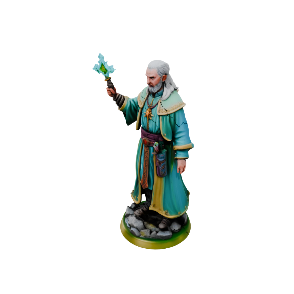 Neon Cleric Priest With Mace