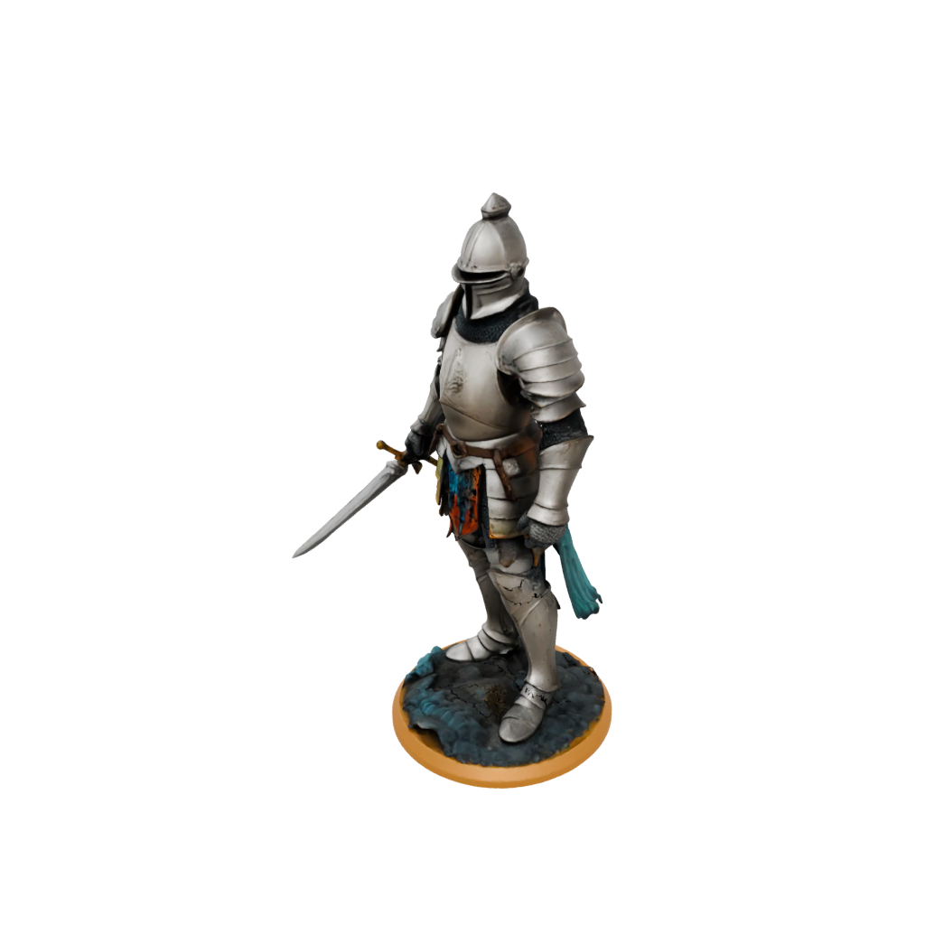 Neon Knight In Full Plate Armor