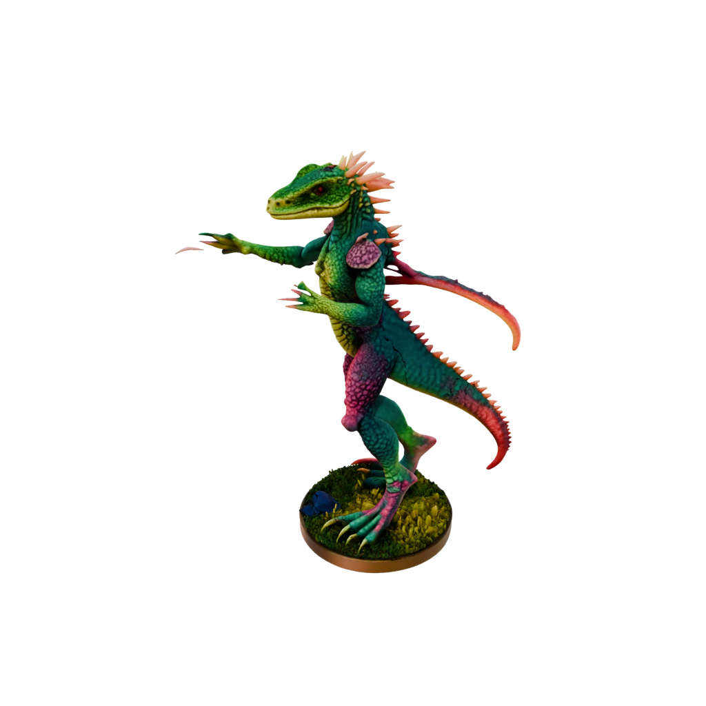 Neon Lizardfolk Hunter