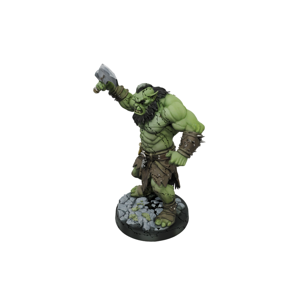 Neon Orc Brute With Cleaver