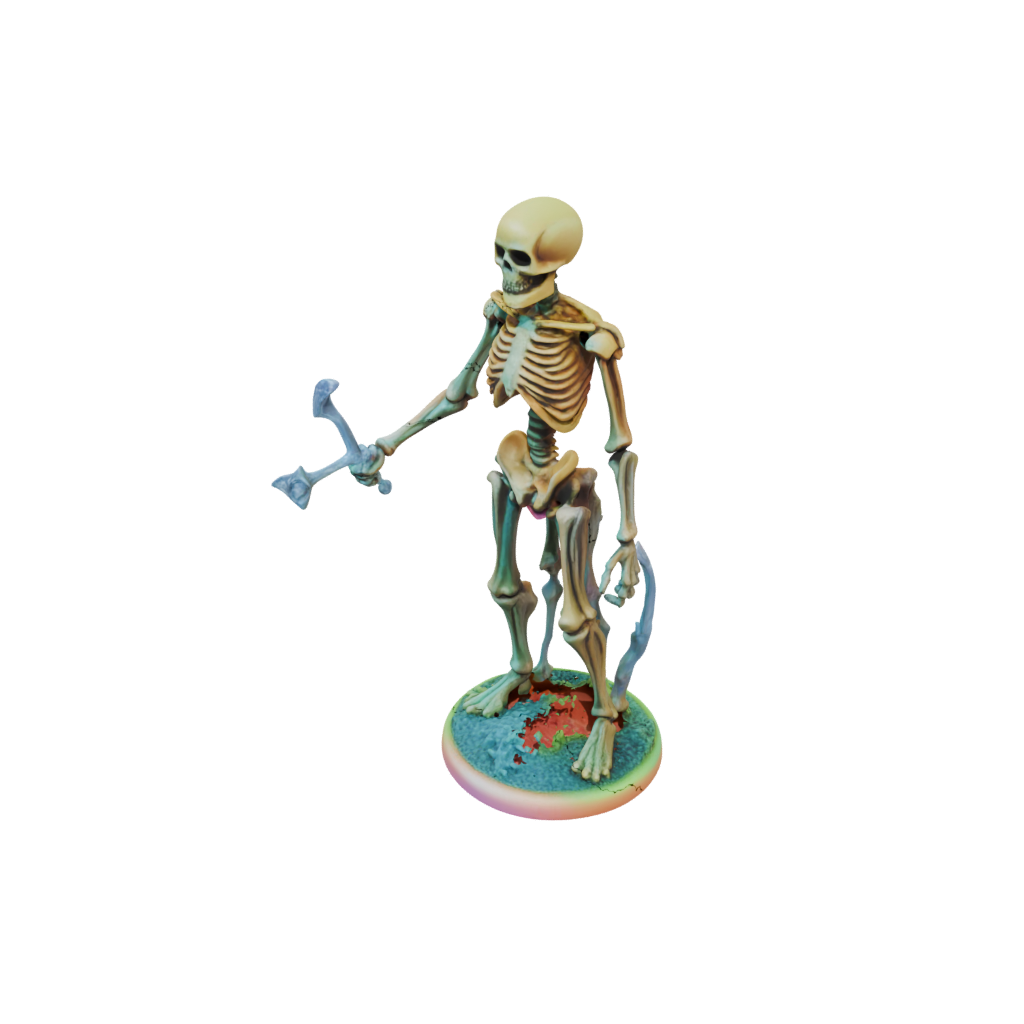Neon Skeleton Warrior