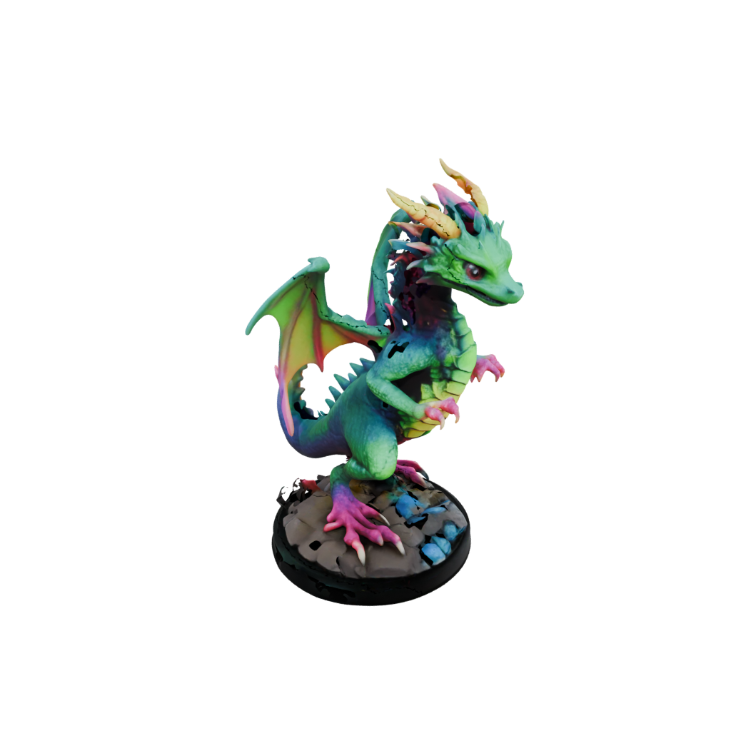 Neon Young Dragon Wyrmling