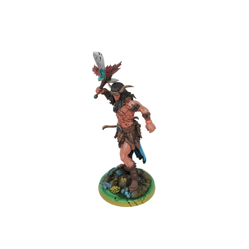Neon Barbarian With Greatsword