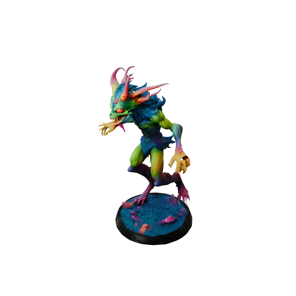 Neon Beholder-Style Floating Eye Tyrant