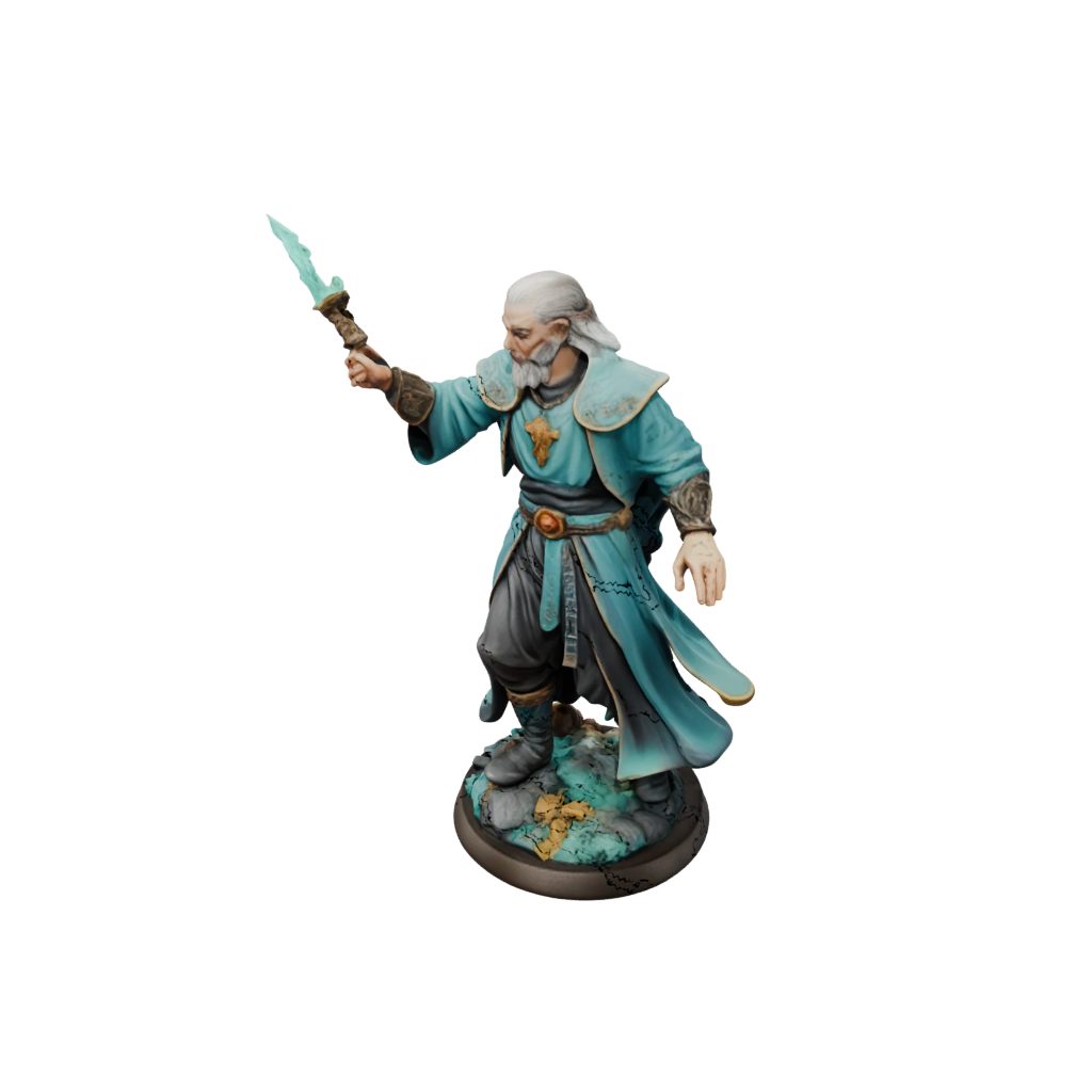 Neon Cleric Priest With Mace