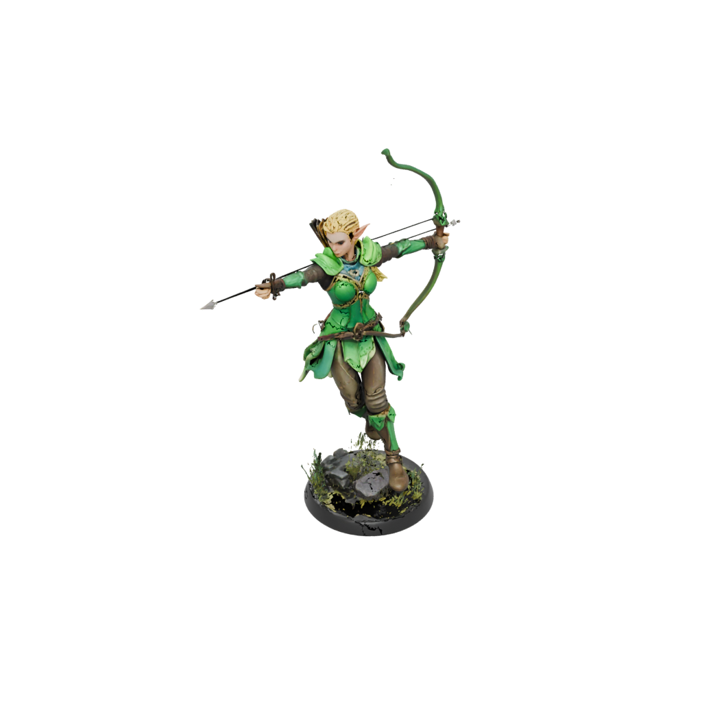 Neon Elven Ranger Archer