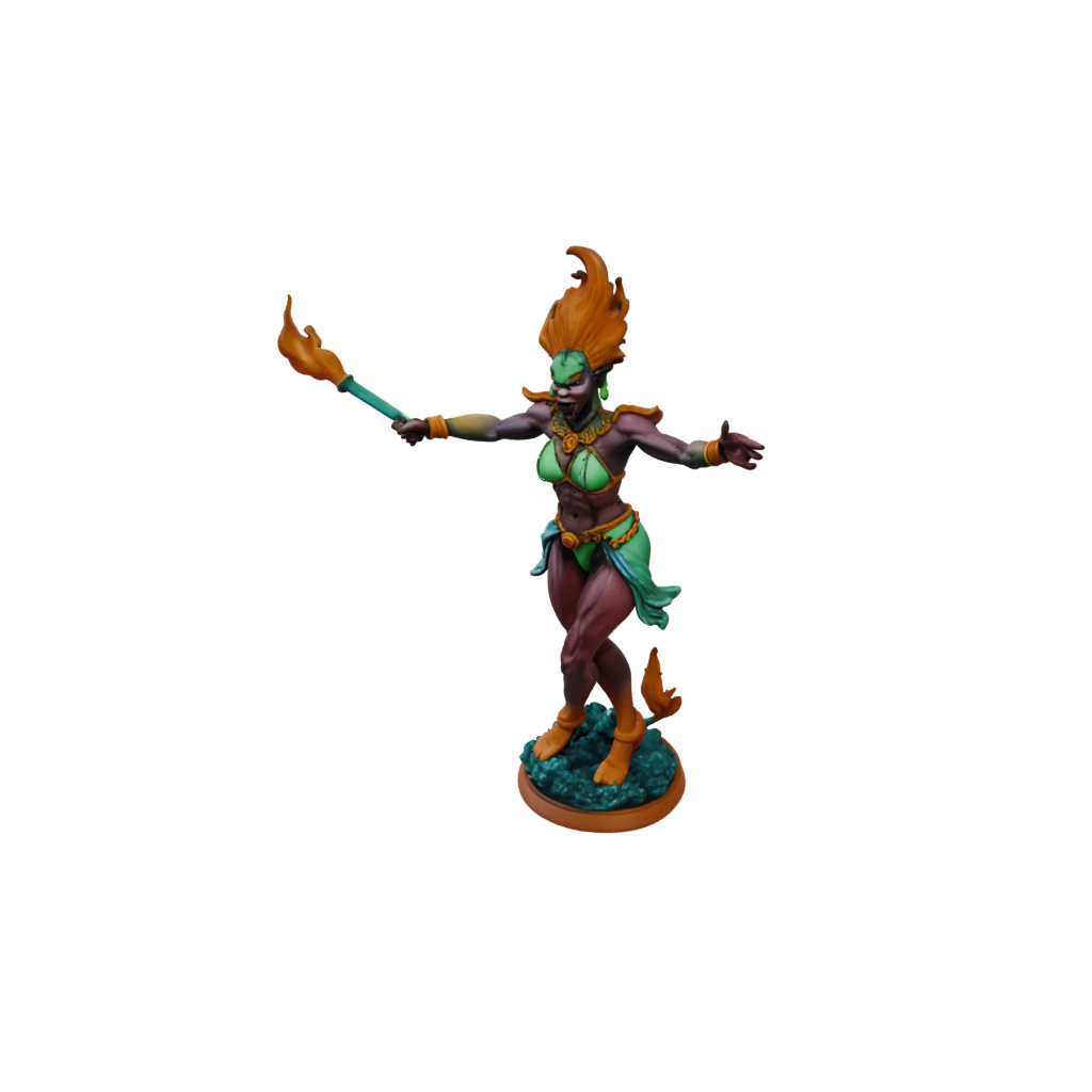 Neon Fire Genie Efreet