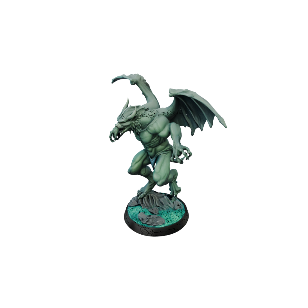 Neon Gargoyle Sentinel