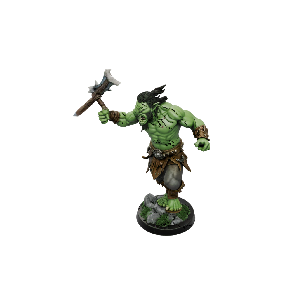 Neon Half-Orc Berserker