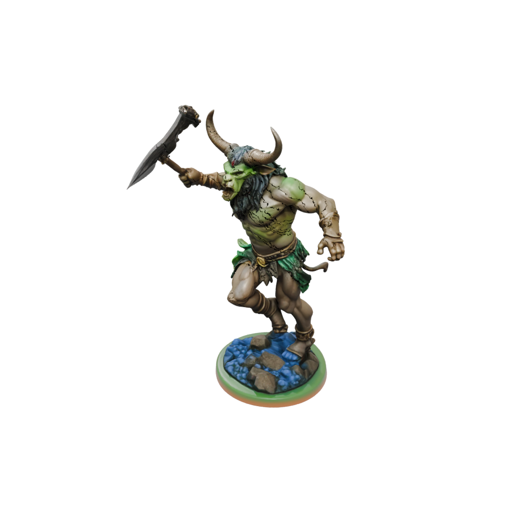Neon Minotaur Gladiator