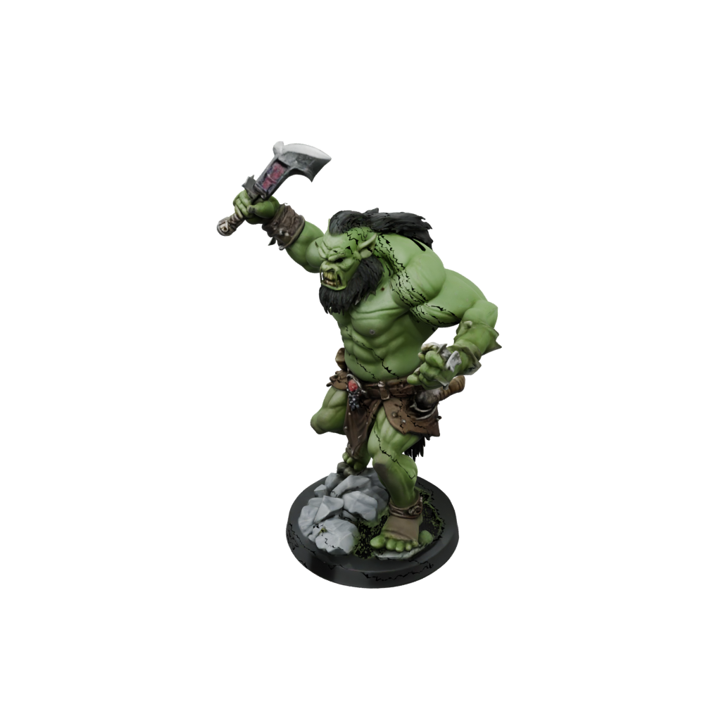 Neon Orc Brute With Cleaver