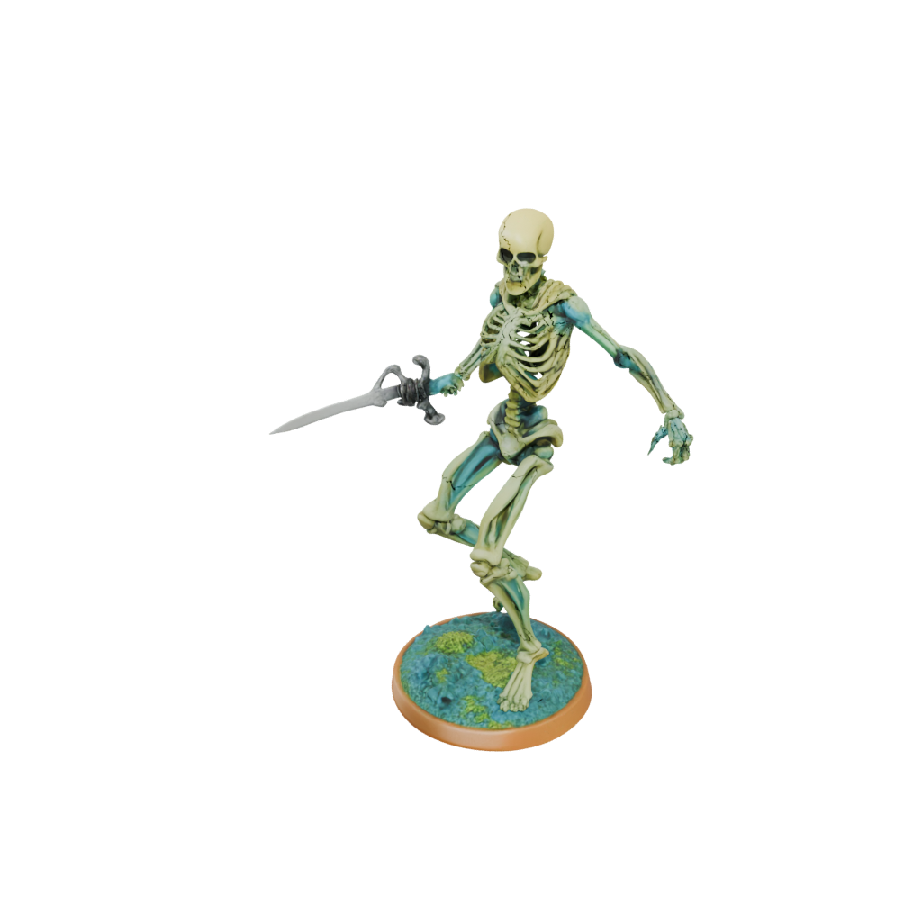 Neon Skeleton Warrior