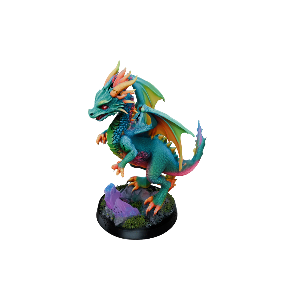 Neon Young Dragon Wyrmling