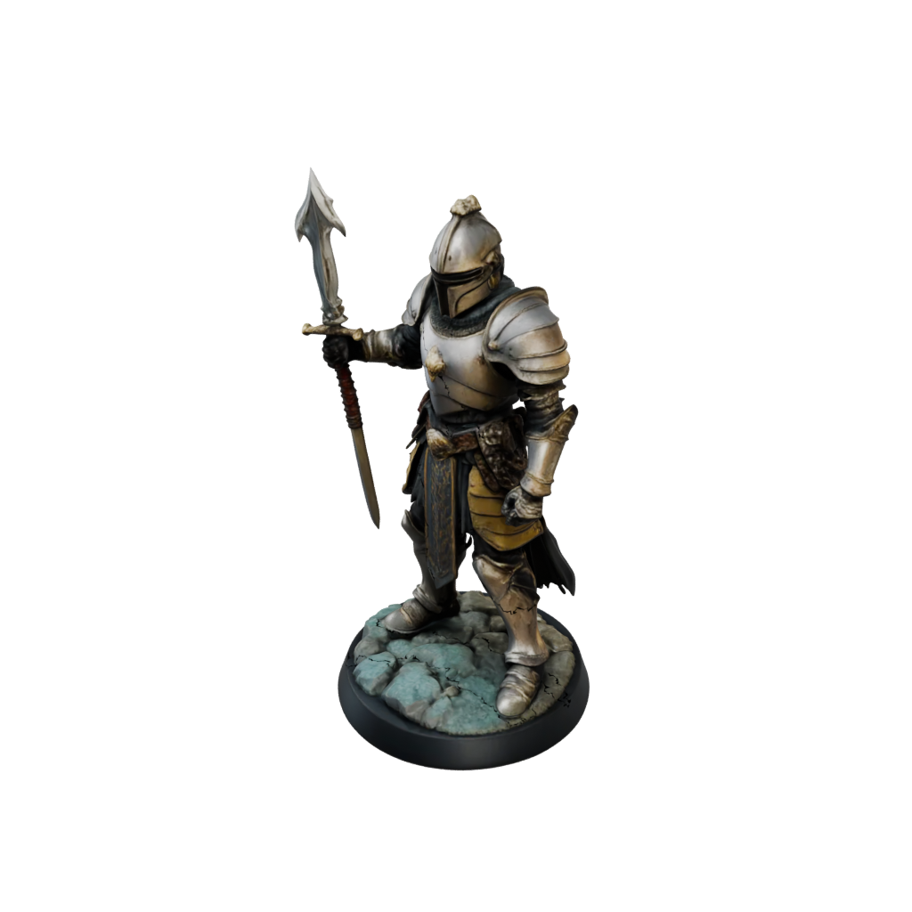 Neon Armored Paladin With War Maul