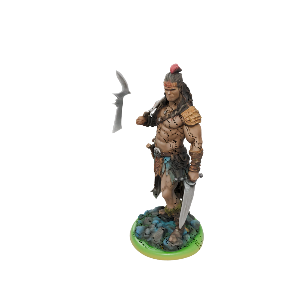 Neon Barbarian With Greatsword