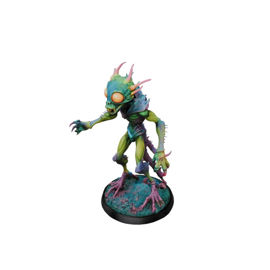 Neon Beholder-Style Floating Eye Tyrant