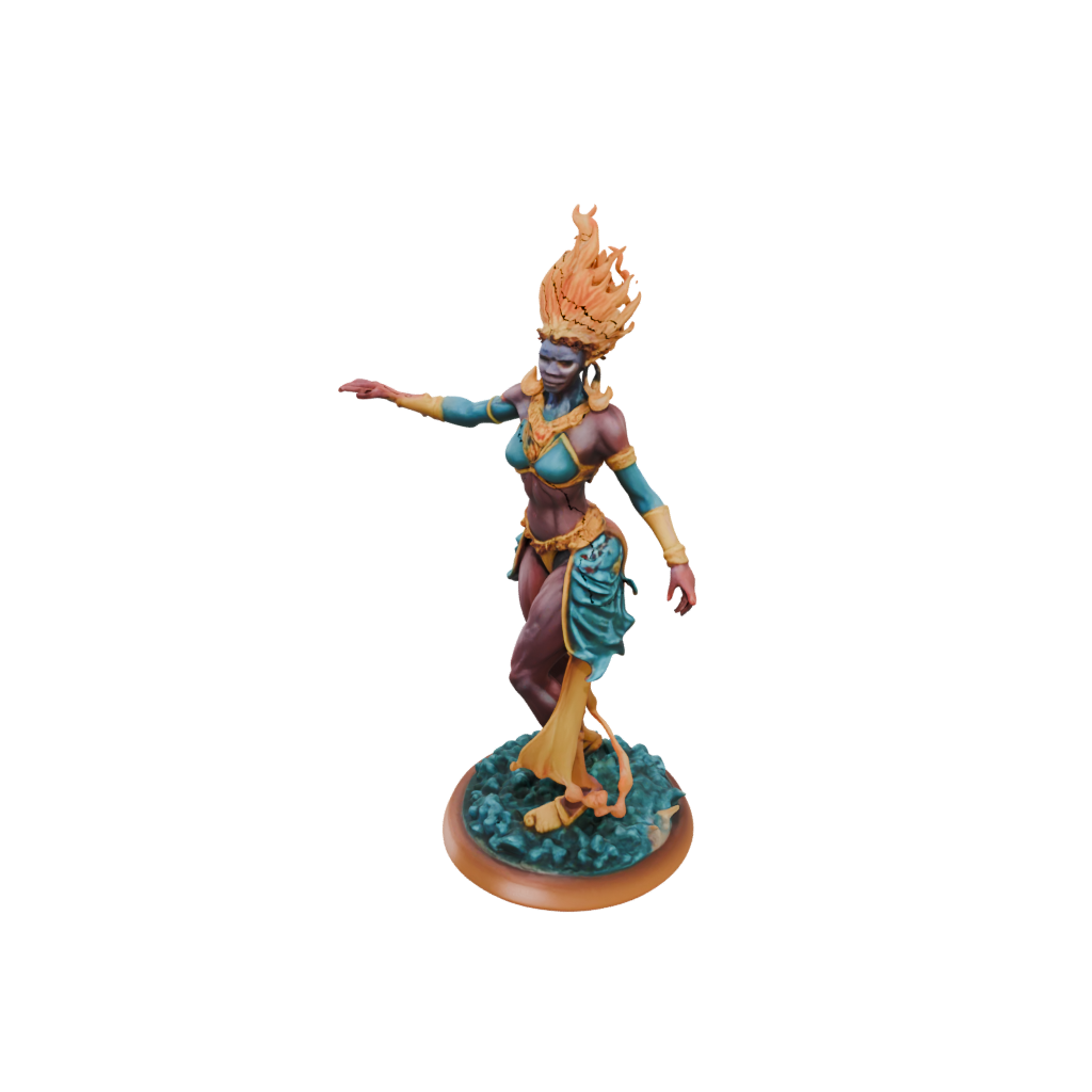 Neon Fire Genie Efreet