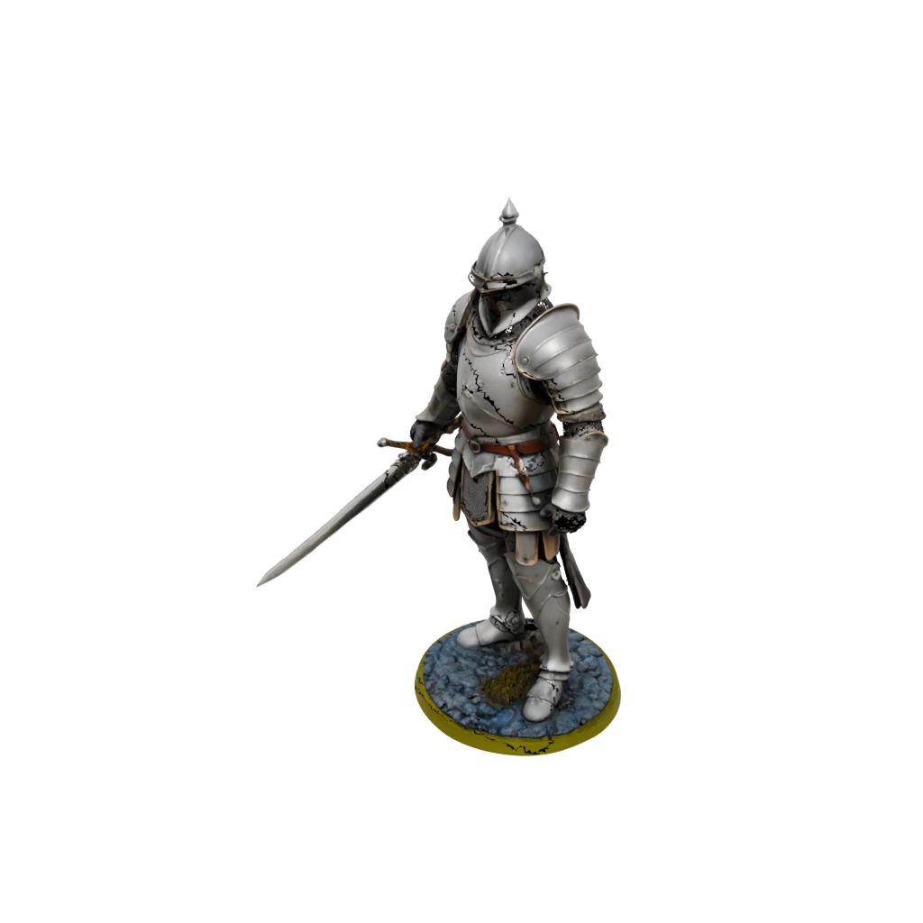 Neon Knight In Full Plate Armor