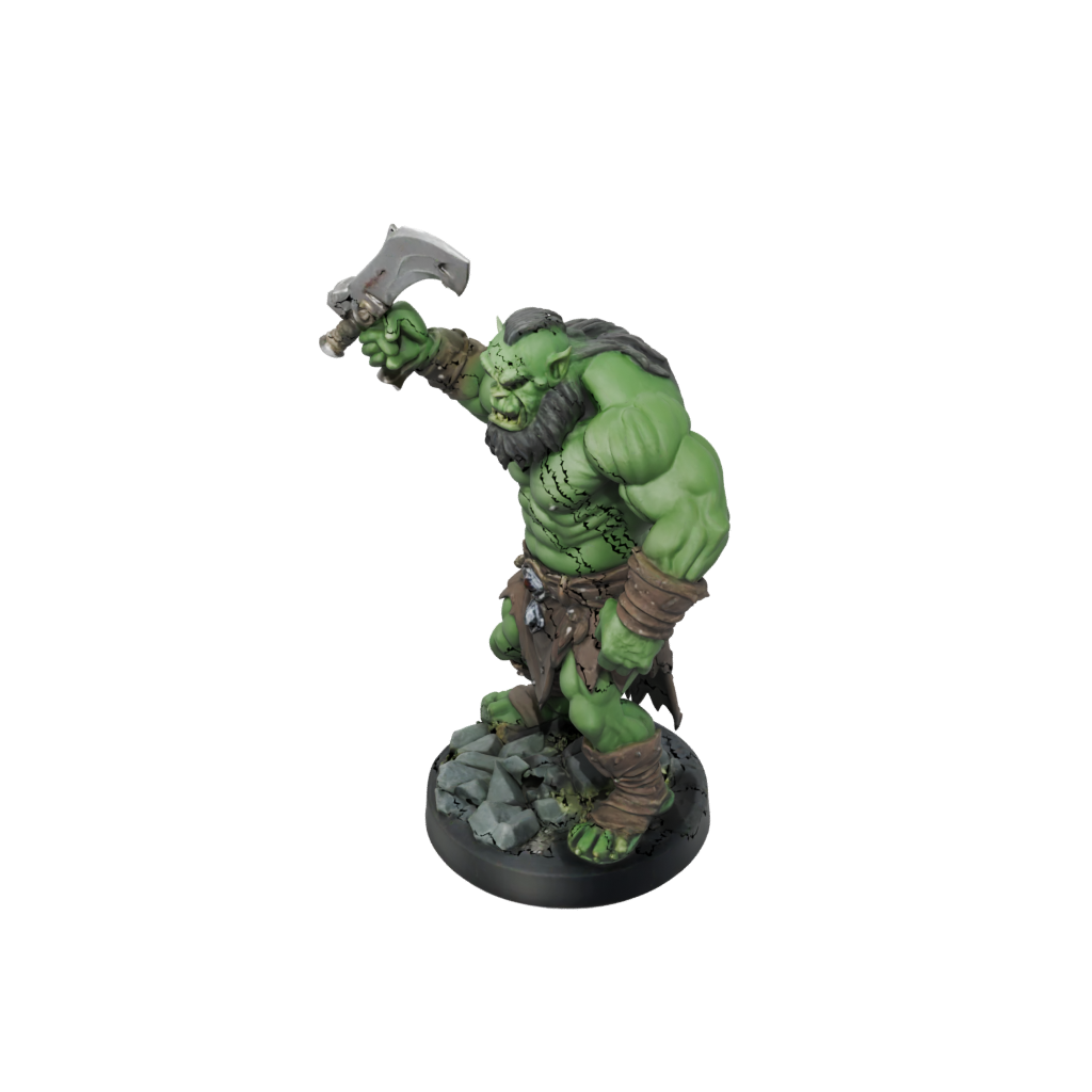 Neon Orc Brute With Cleaver