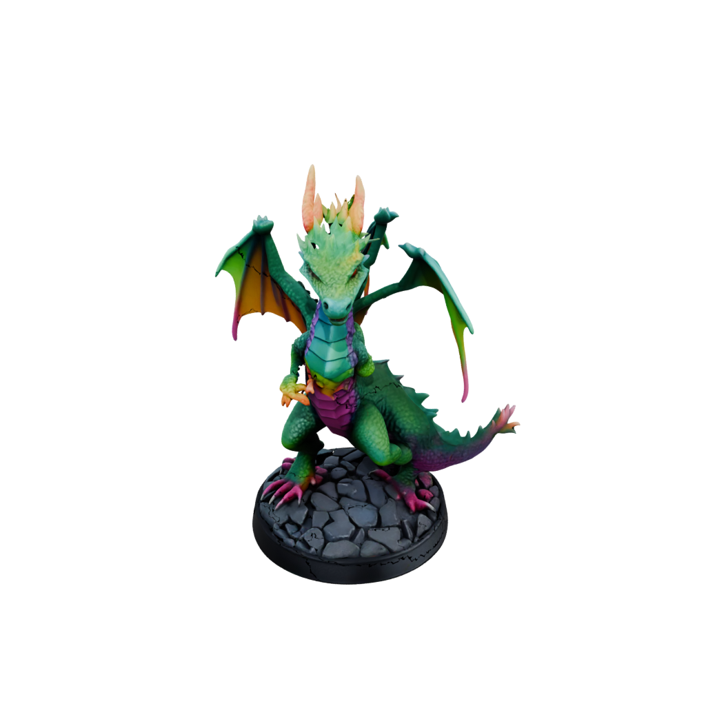 Neon Young Dragon Wyrmling