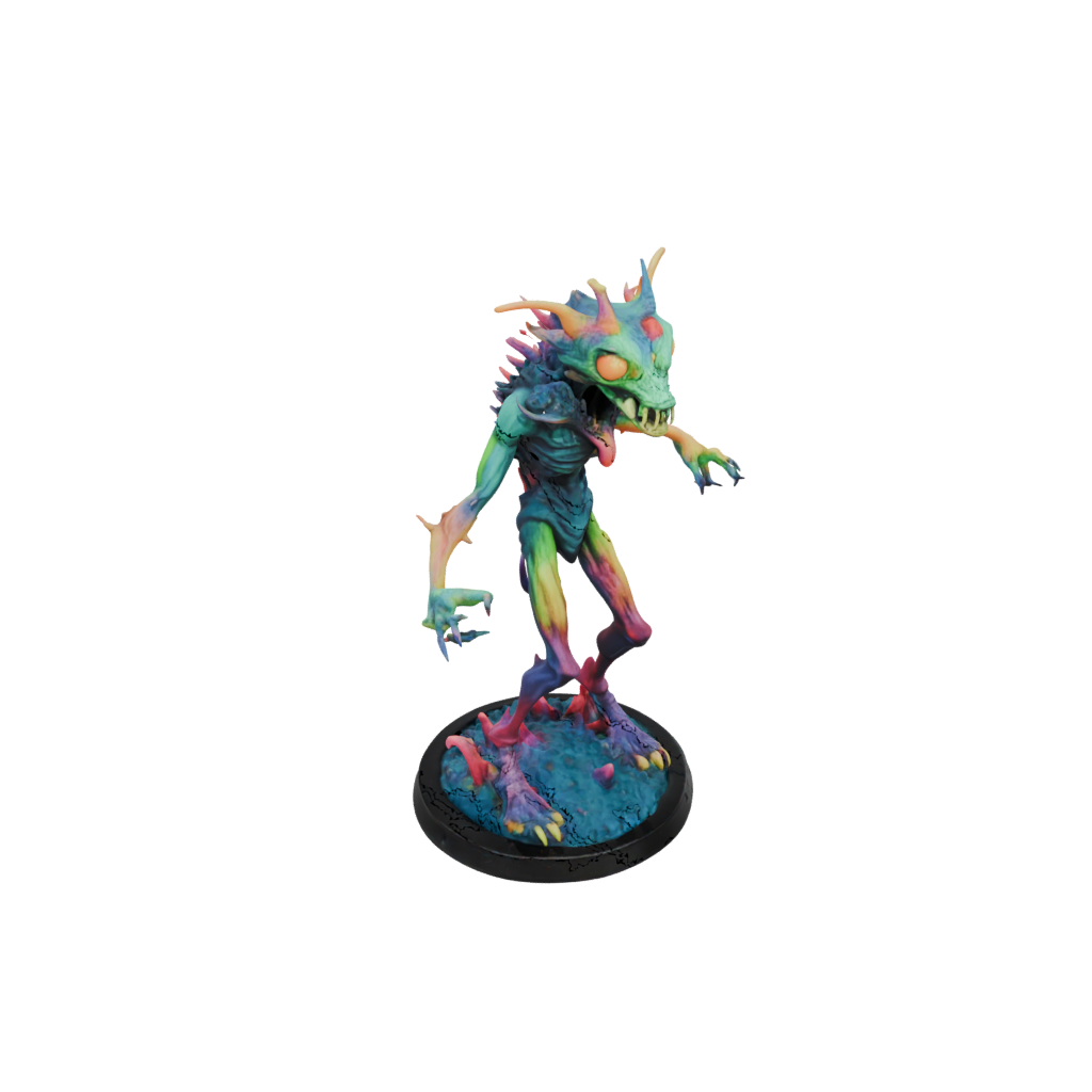 Neon Beholder-Style Floating Eye Tyrant