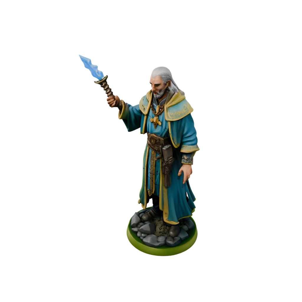 Neon Cleric Priest With Mace