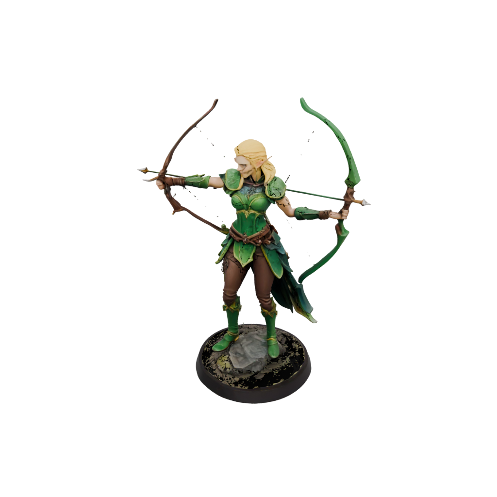 Neon Elven Ranger Archer