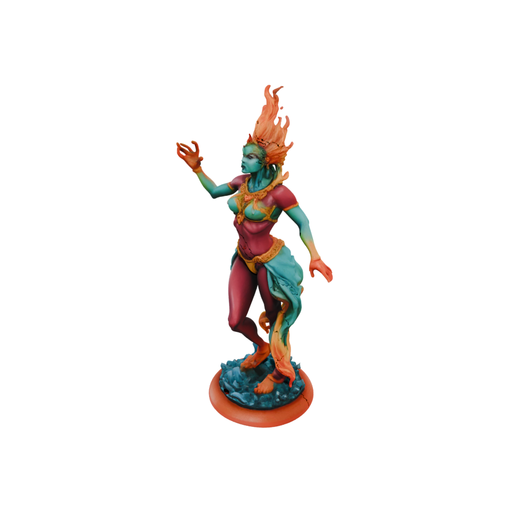 Neon Fire Genie Efreet