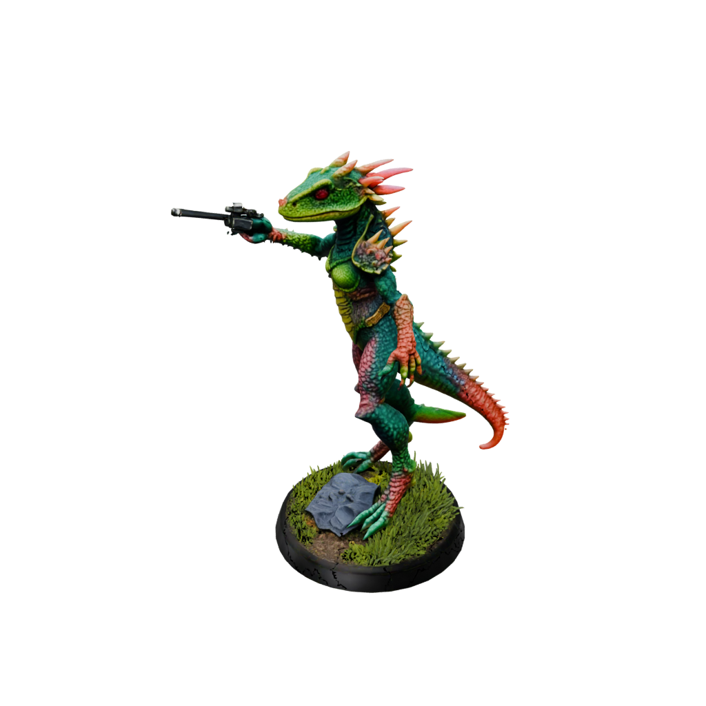 Neon Lizardfolk Hunter