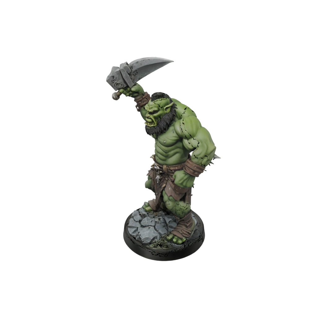 Neon Orc Brute With Cleaver