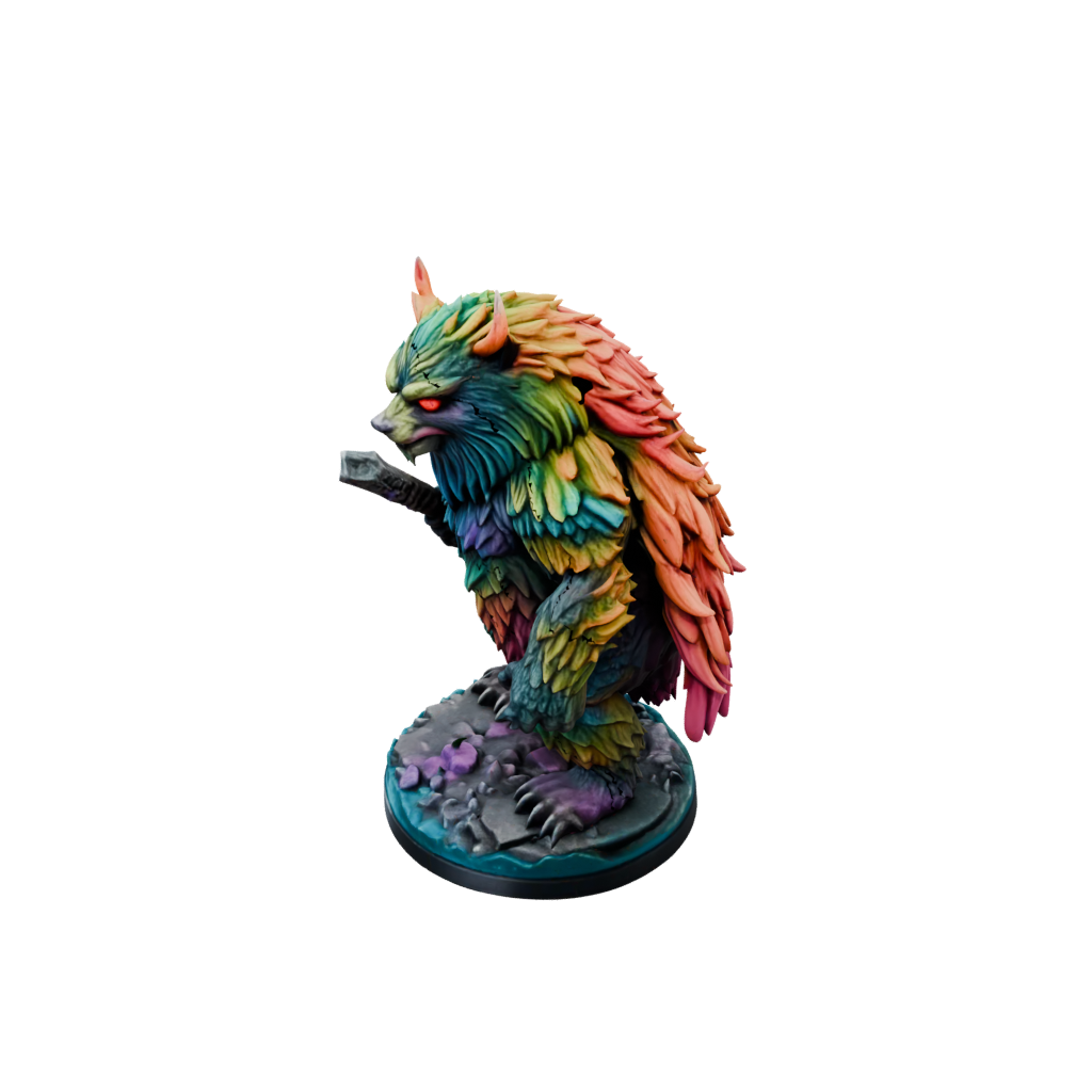 Neon Owlbear Beast