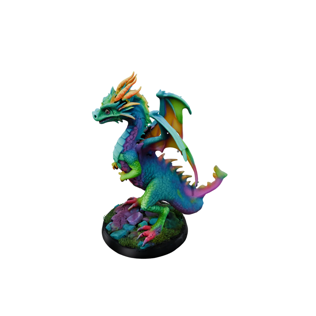 Neon Young Dragon Wyrmling
