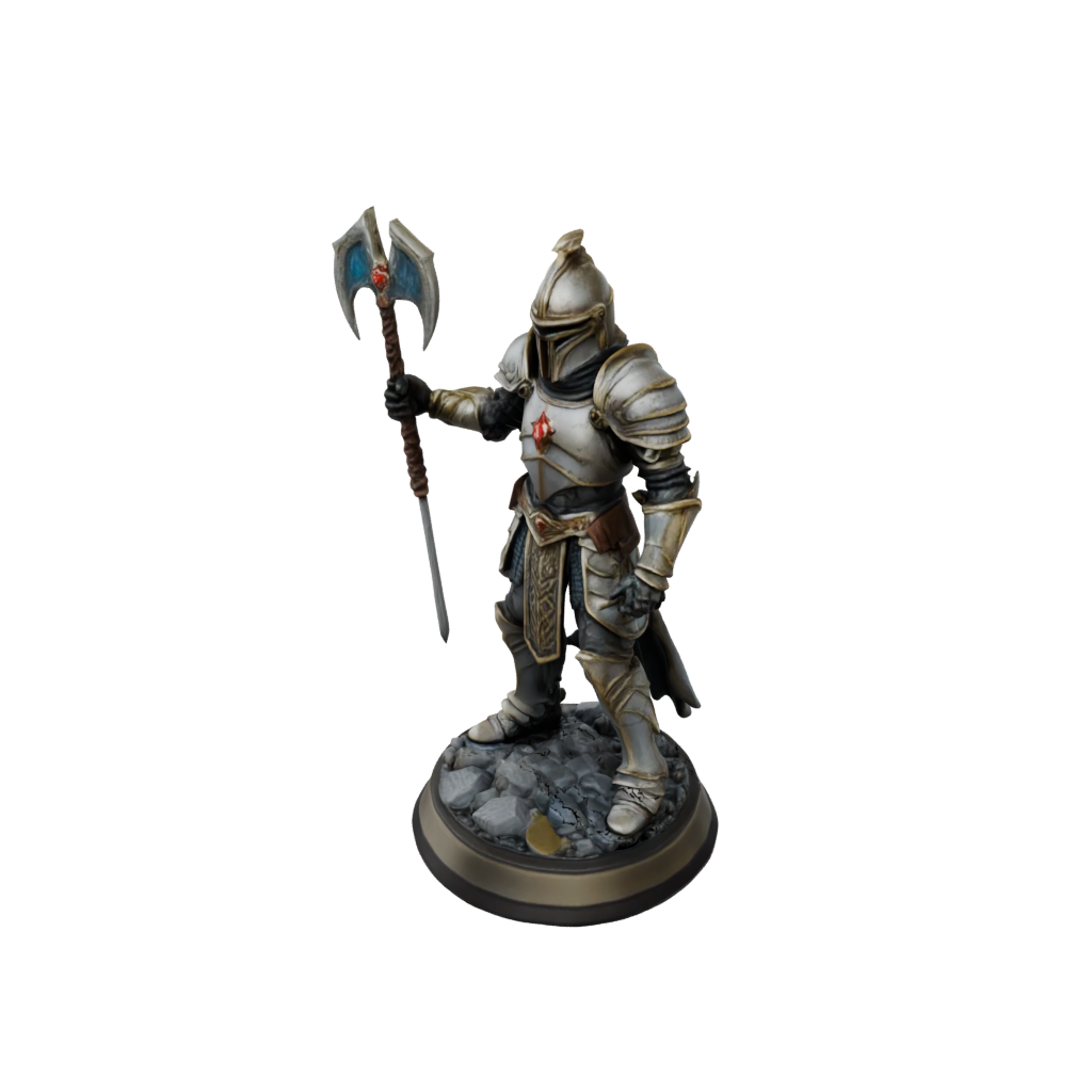 Neon Armored Paladin With War Maul