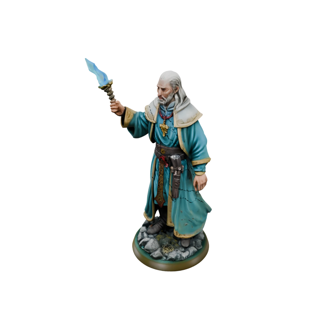 Neon Cleric Priest With Mace