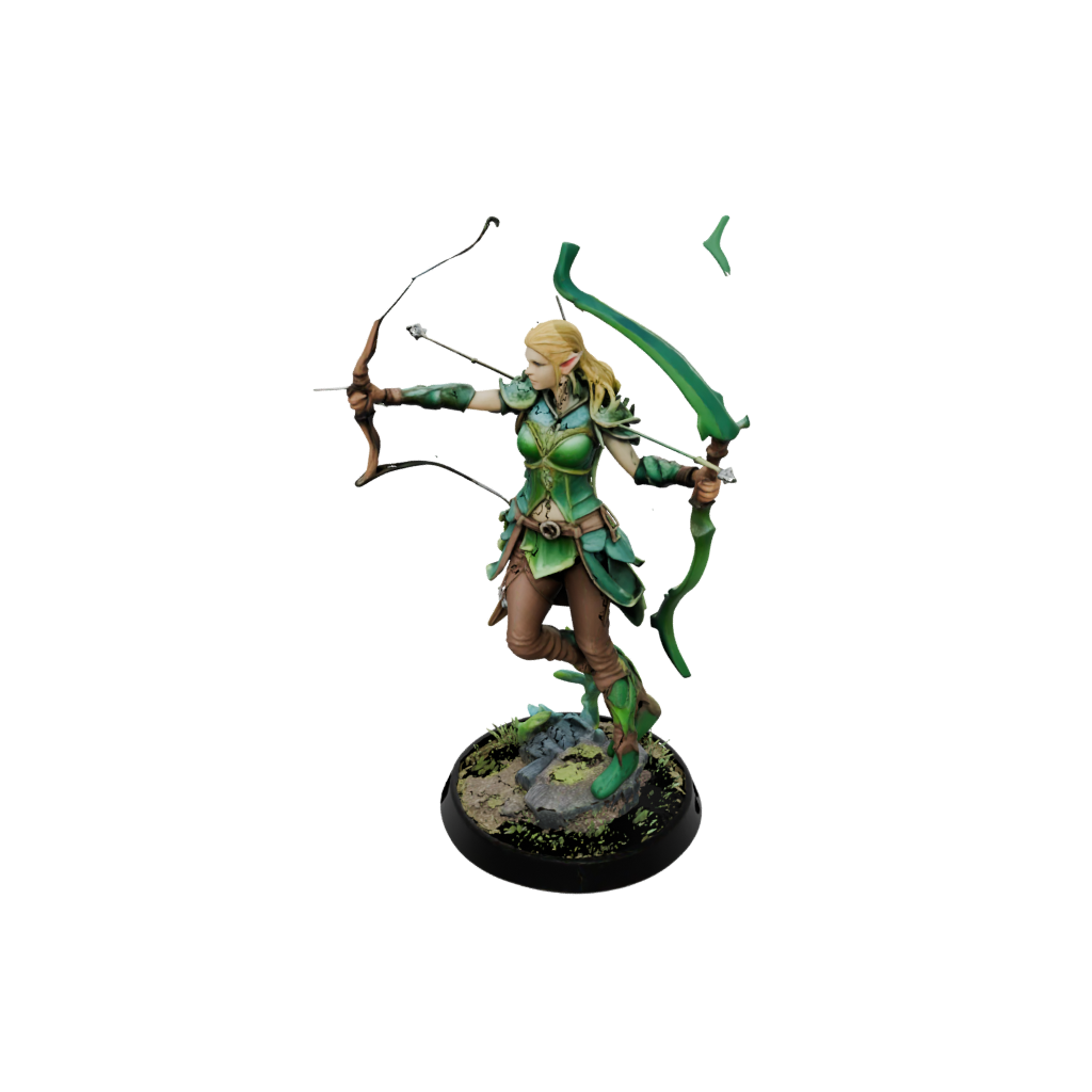 Neon Elven Ranger Archer