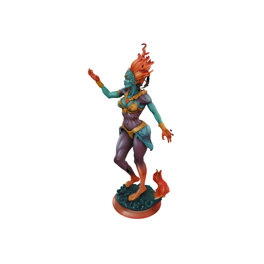 Neon Fire Genie Efreet