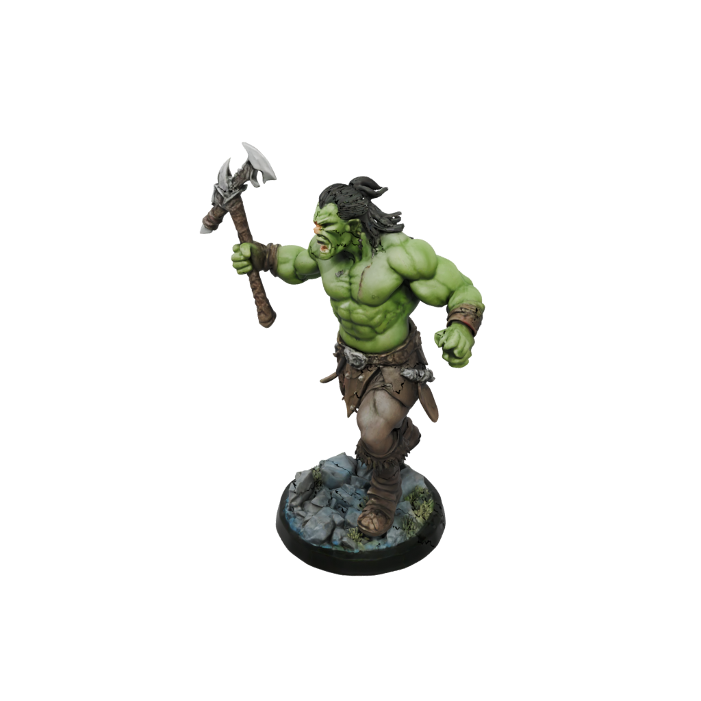 Neon Half-Orc Berserker