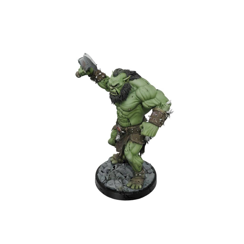 Neon Orc Brute With Cleaver