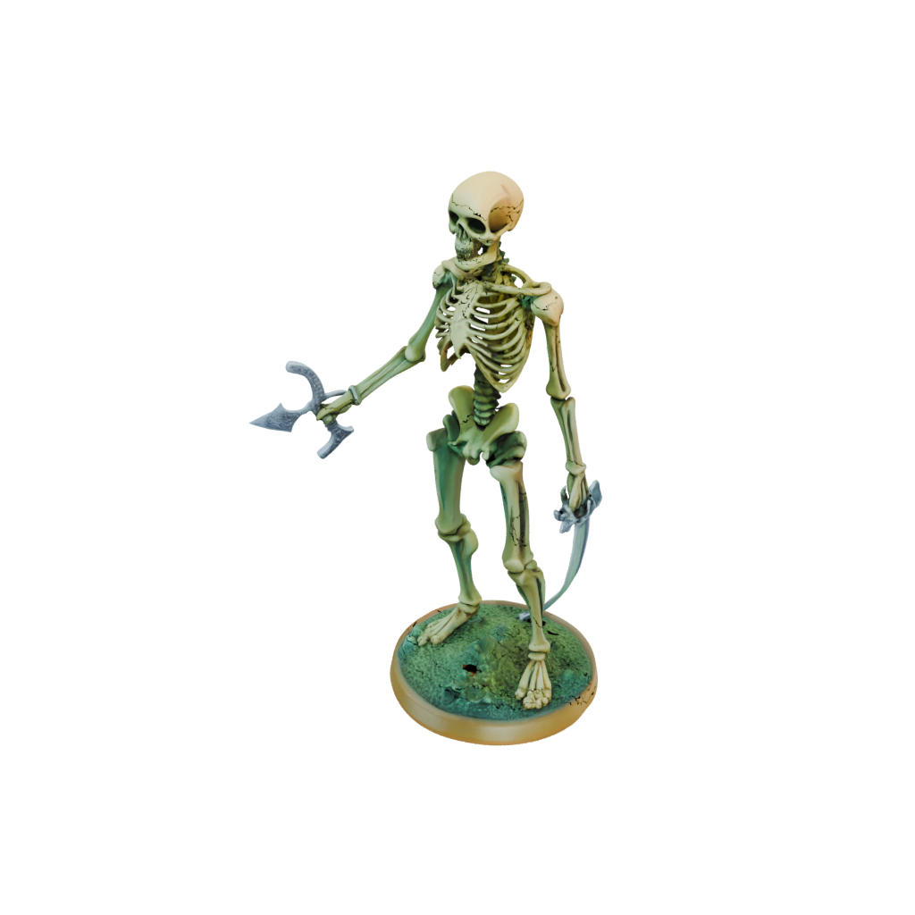 Neon Skeleton Warrior