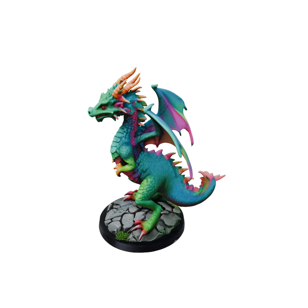 Neon Young Dragon Wyrmling
