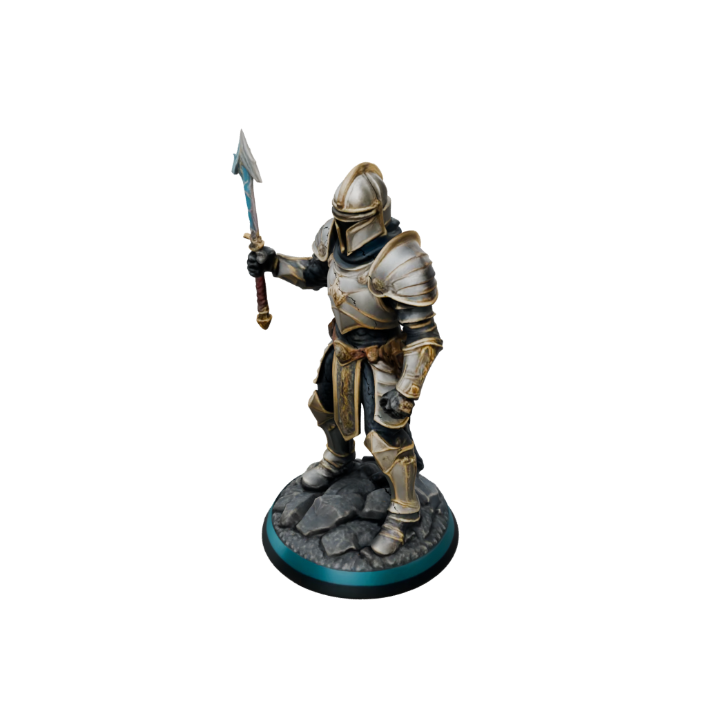 Neon Armored Paladin With War Maul