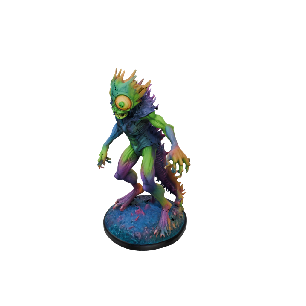 Neon Beholder-Style Floating Eye Tyrant
