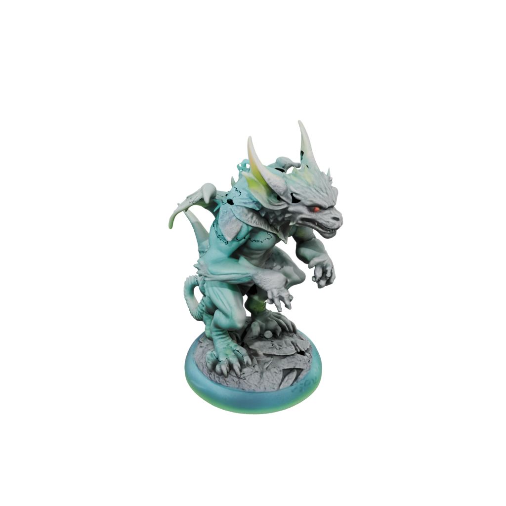 Neon Gargoyle Sentinel