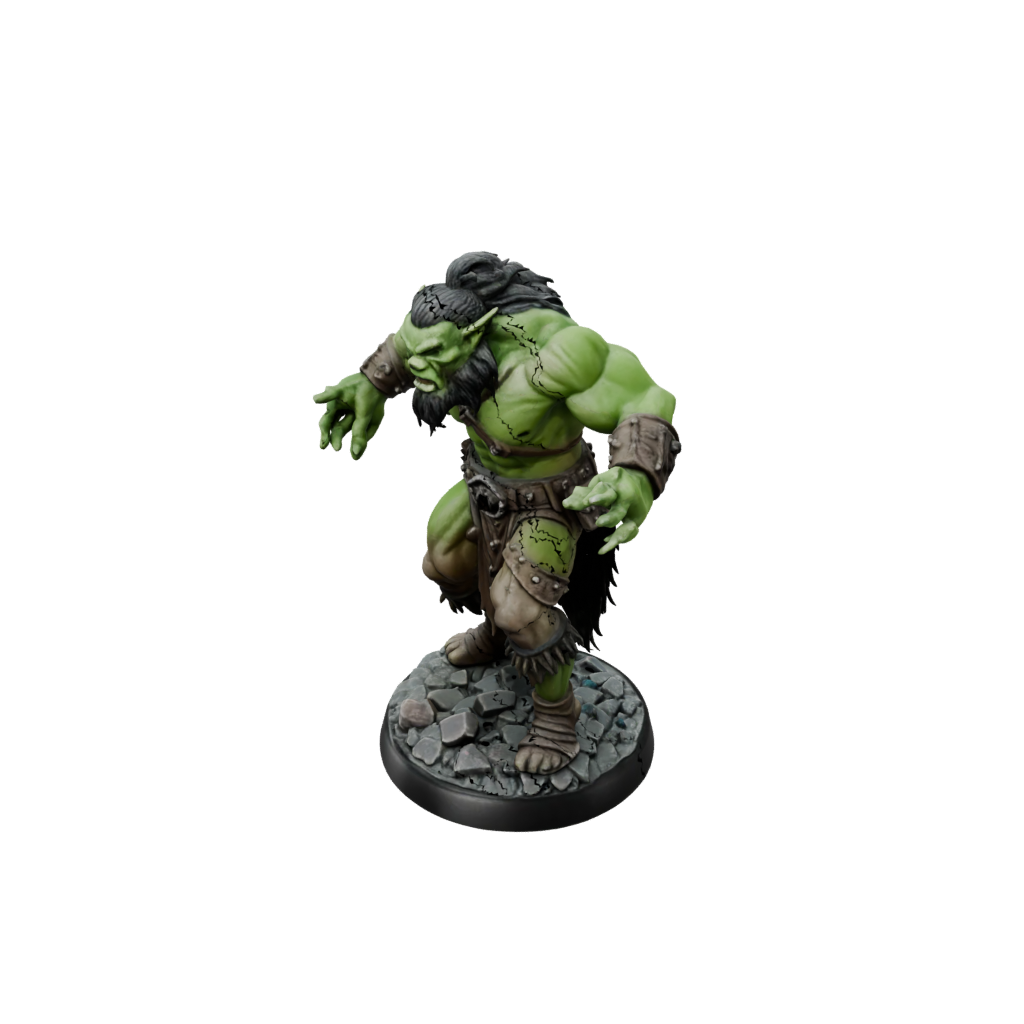 Neon Half-Orc Berserker